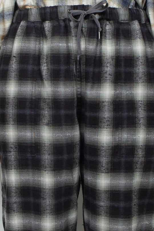 Mimic Shirred Pants Black