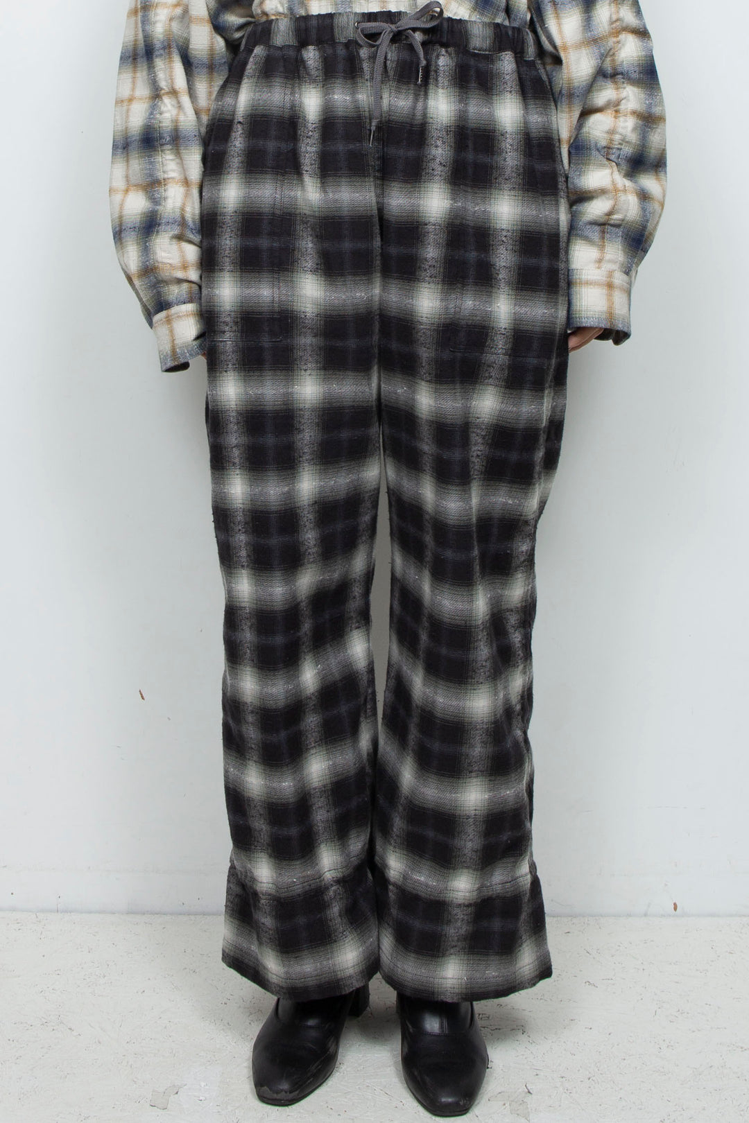 Mimic Shirred Pants Black