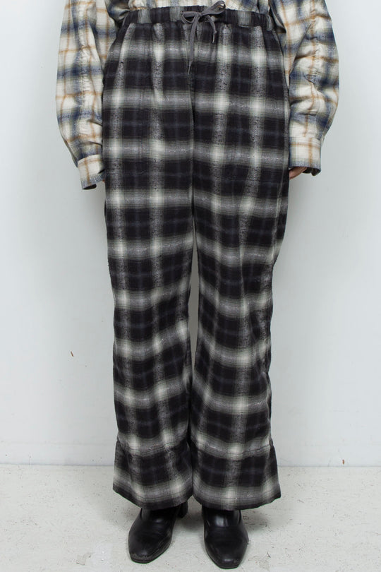Mimic Shirred Pants Black