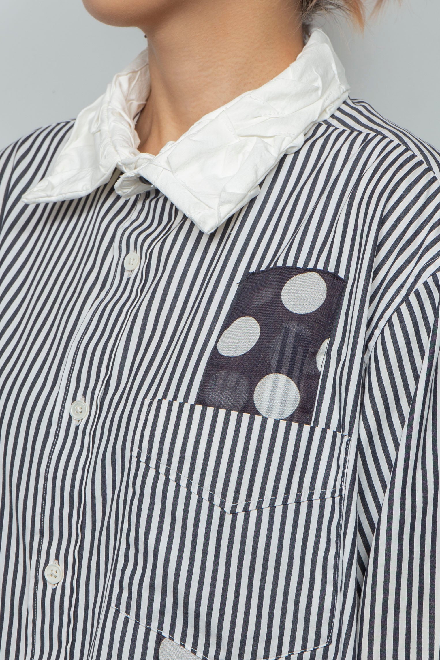 stitch dot stripe shirt / KOGANEBANA（コバネバナ）通販・取り扱い