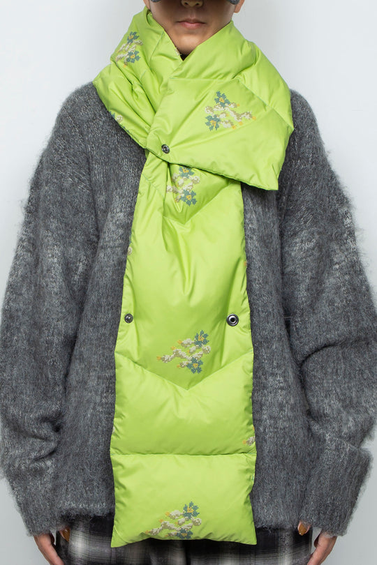 "NOSTALGIA" Multi-Way Down Scarf LIME