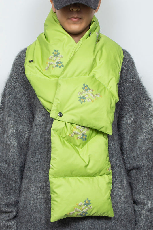 "NOSTALGIA" Multi-Way Down Scarf LIME