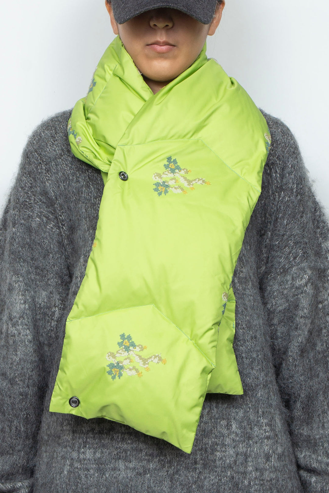 "NOSTALGIA" Multi-Way Down Scarf LIME