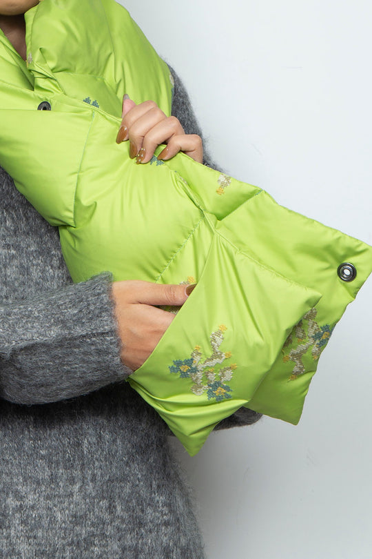 "NOSTALGIA" Multi-Way Down Scarf LIME