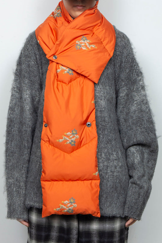"NOSTALGIA" Multi-Way Down Scarf ORANGE