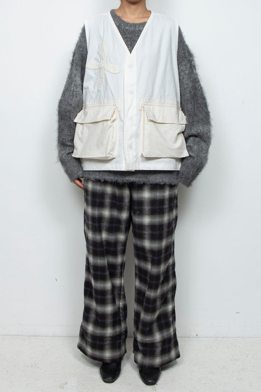 flower vest white