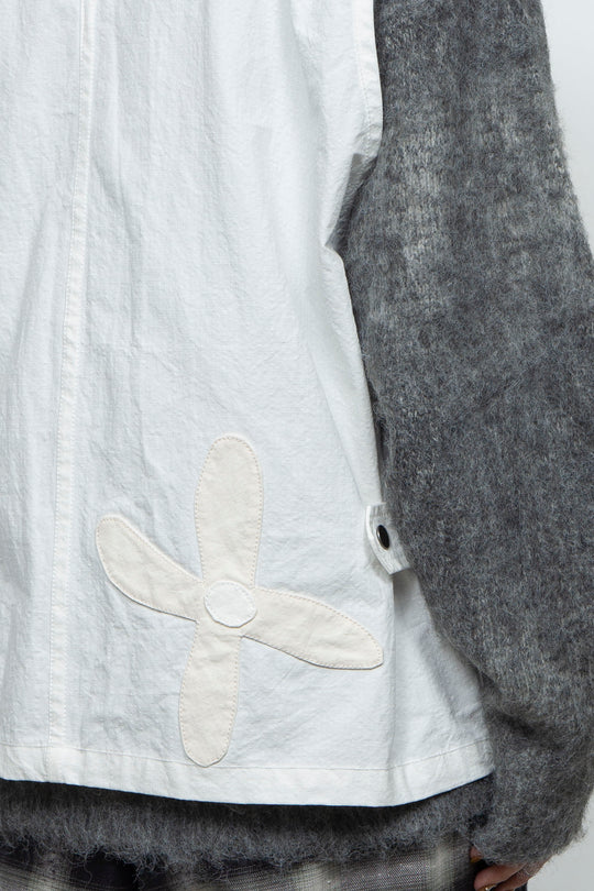 flower vest white