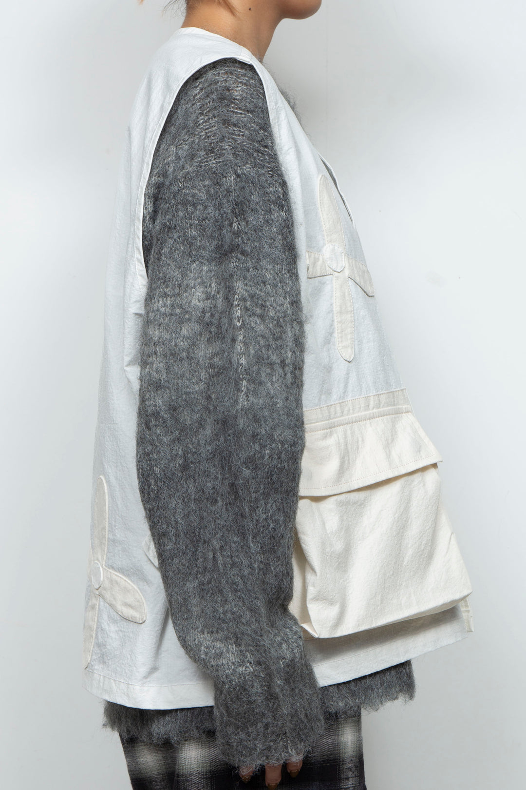 flower vest white