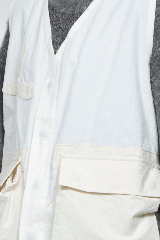 flower vest white