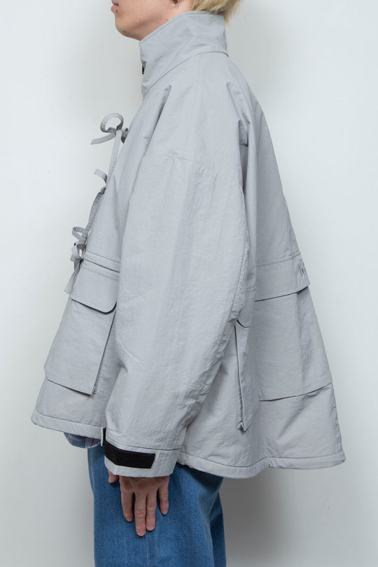 FRONT RIBBON JACKET LIGHT GRAY