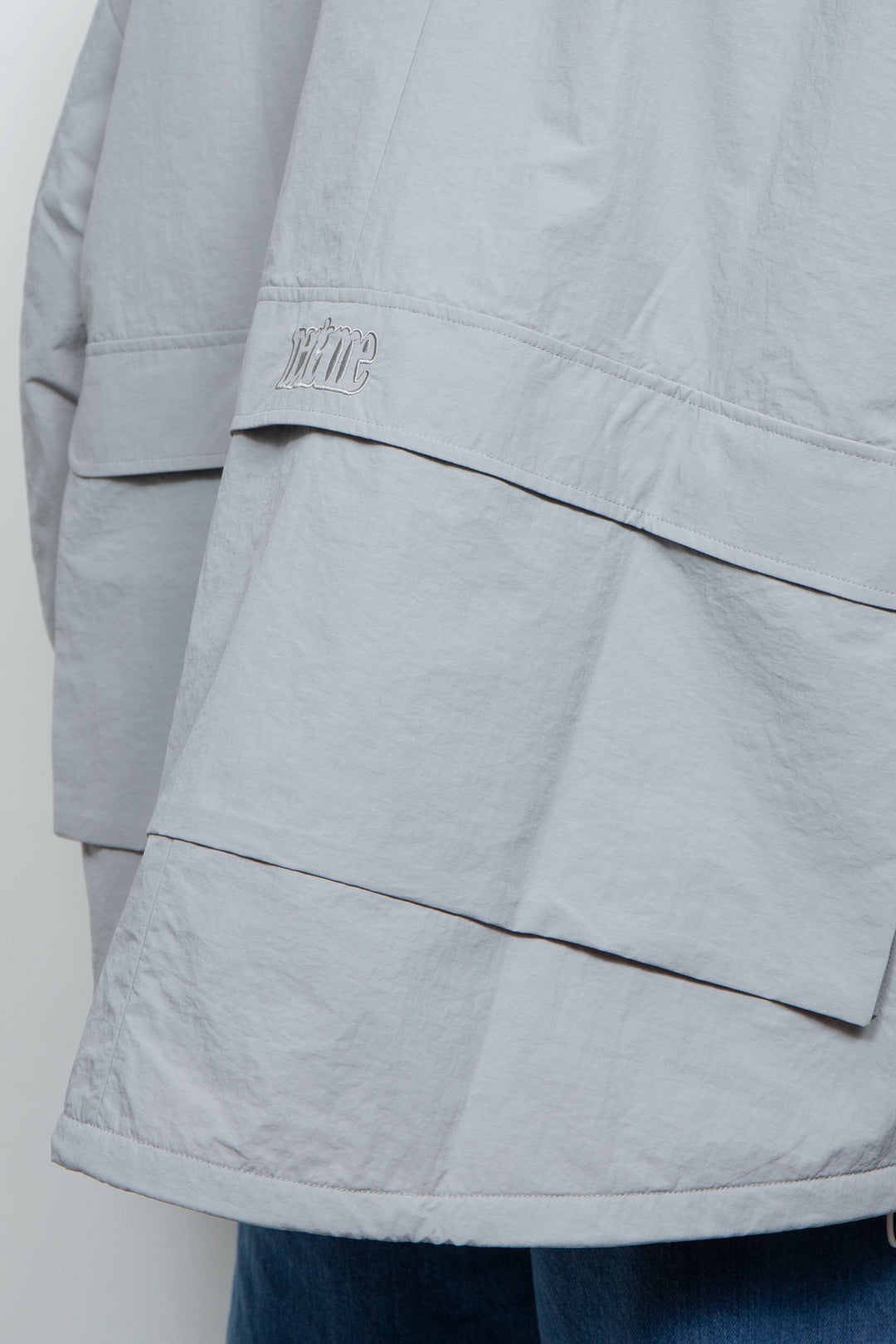 FRONT RIBBON JACKET LIGHT GRAY