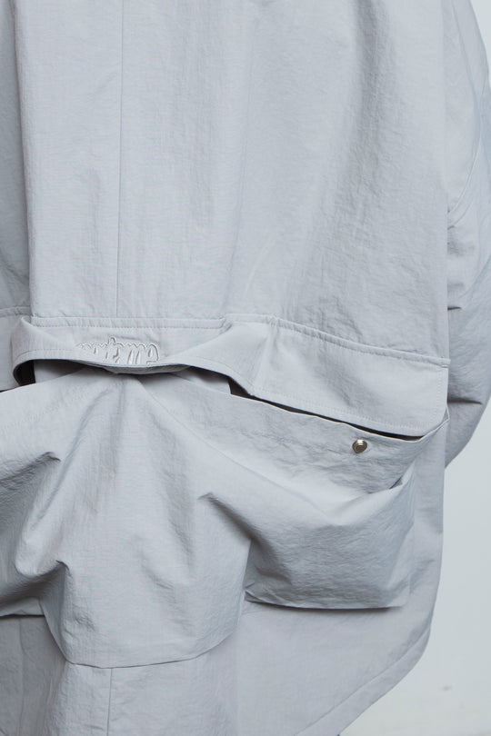 FRONT RIBBON JACKET LIGHT GRAY