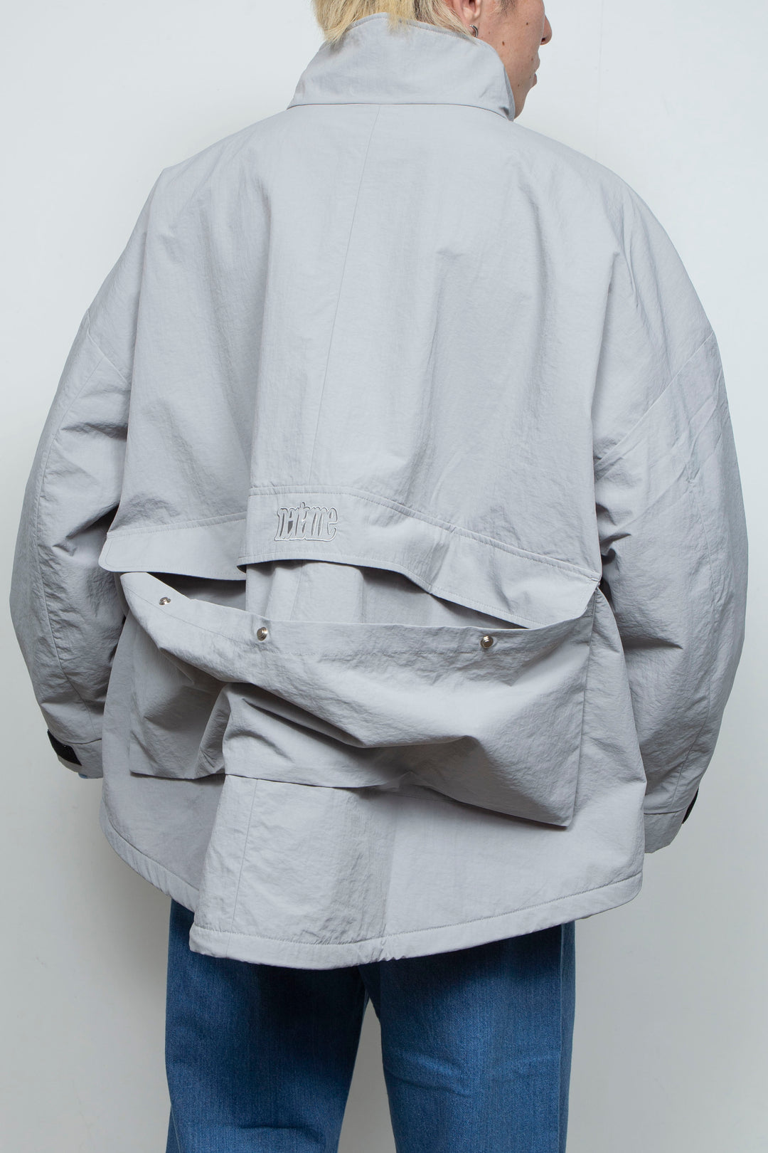 FRONT RIBBON JACKET LIGHT GRAY