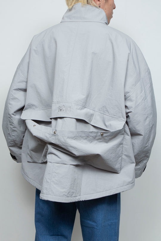 FRONT RIBBON JACKET LIGHT GRAY