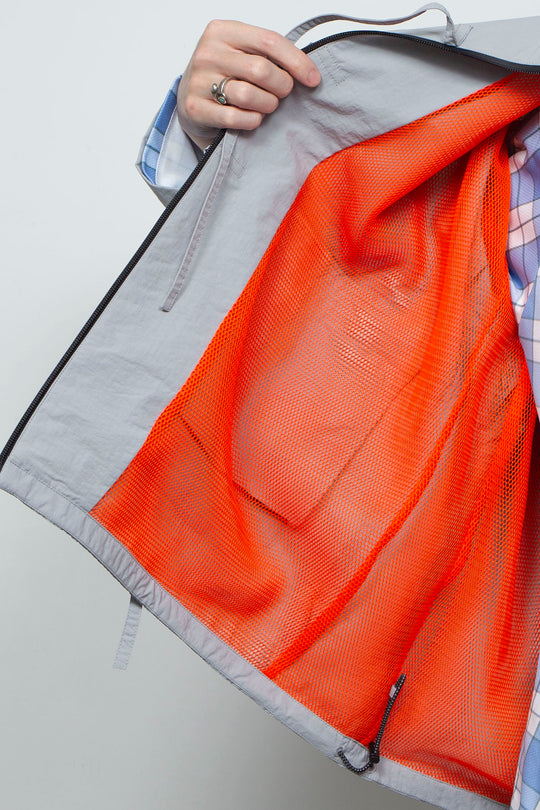 FRONT RIBBON JACKET LIGHT GRAY