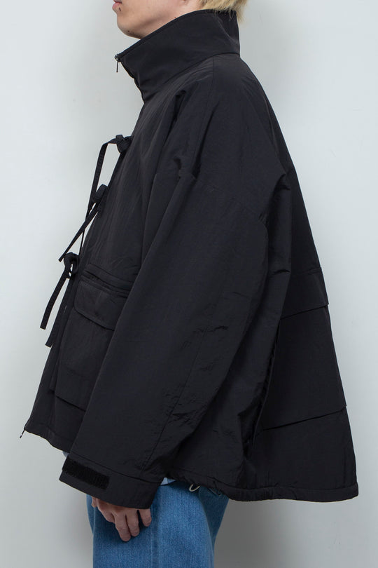 FRONT RIBBON JACKET LIGHT BLACK