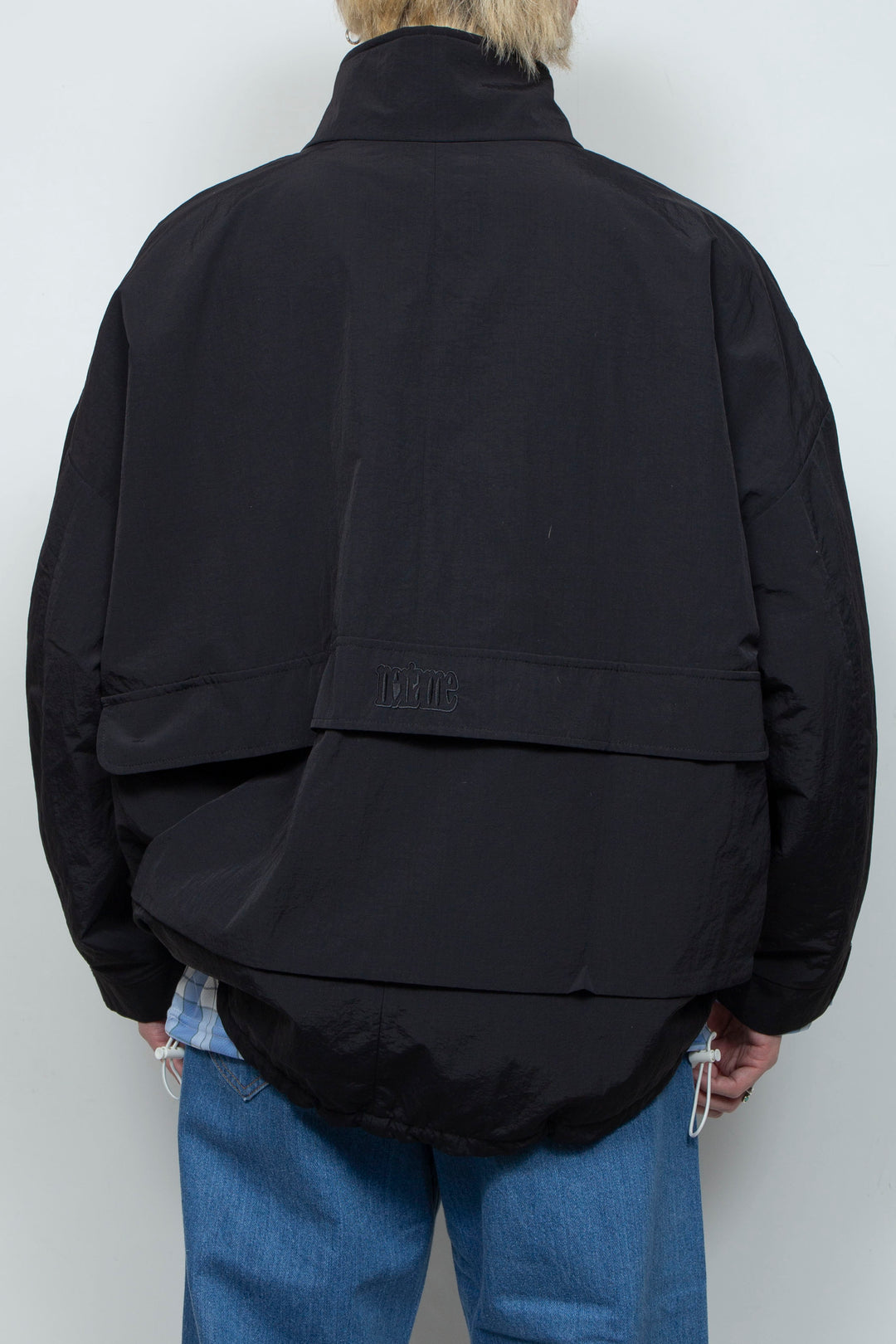 FRONT RIBBON JACKET LIGHT BLACK