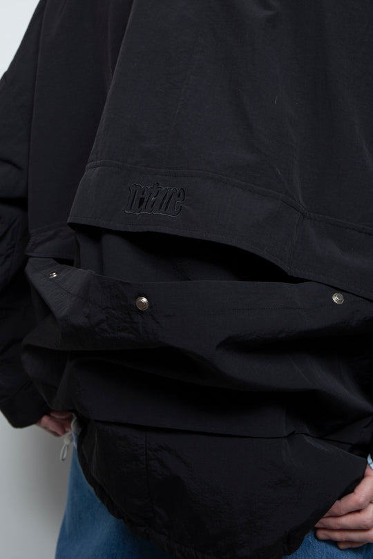 FRONT RIBBON JACKET LIGHT BLACK