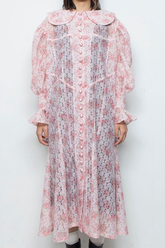 Flower Lace Shirt Dress