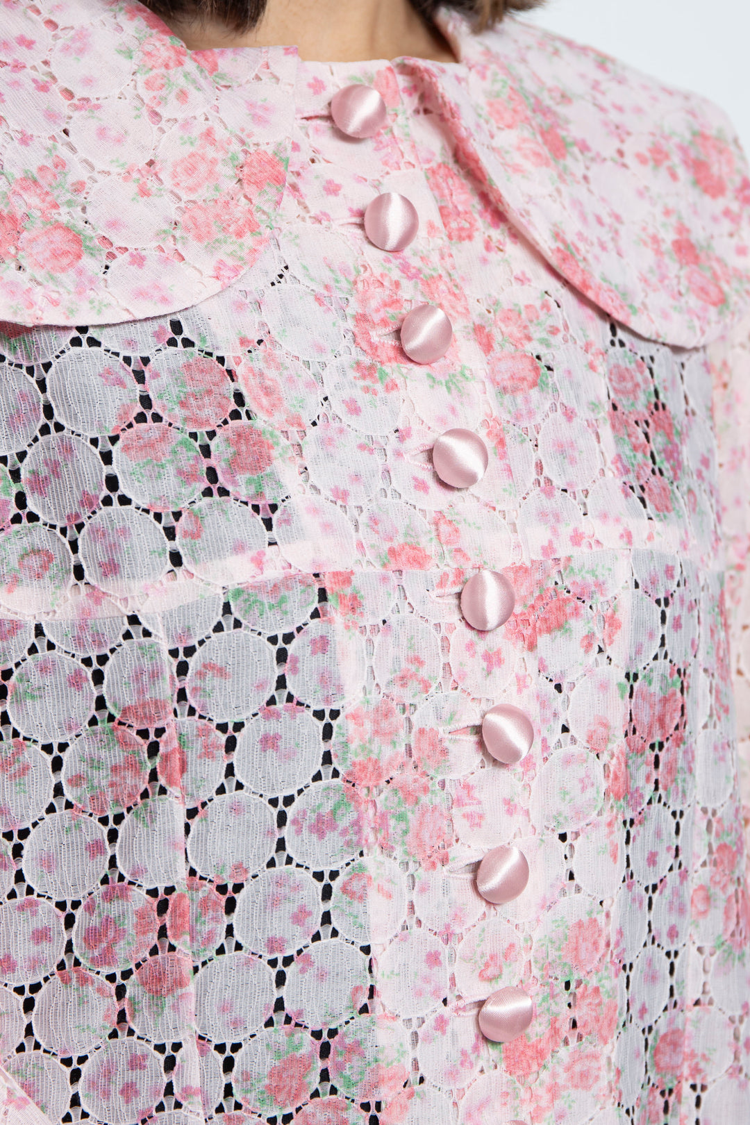 Flower Lace Shirt Dress