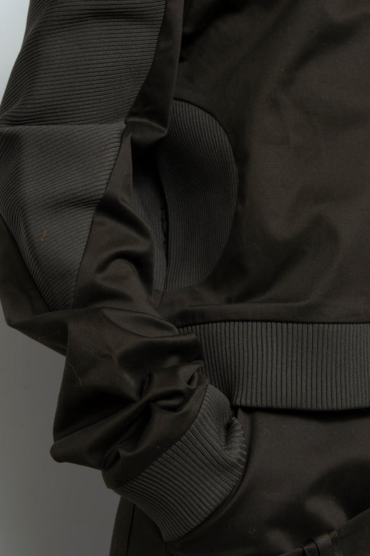 Threaded splicing large lapel zipper jacket