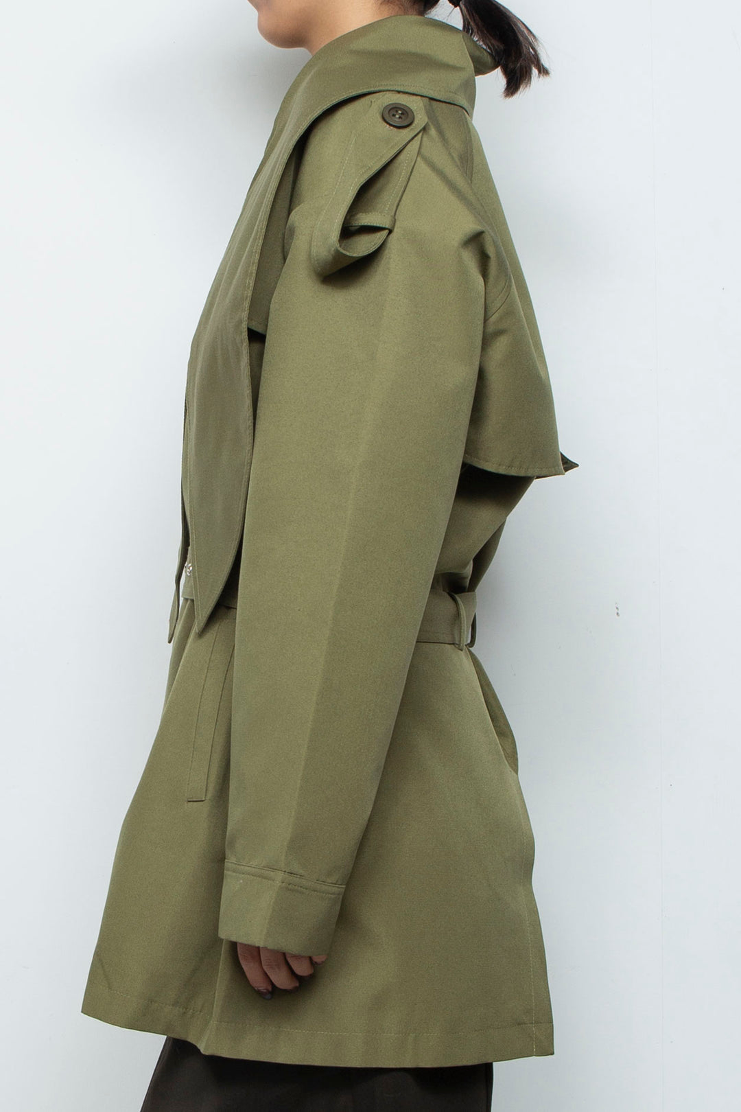 Big bow tie silhouette windbreaker jacket