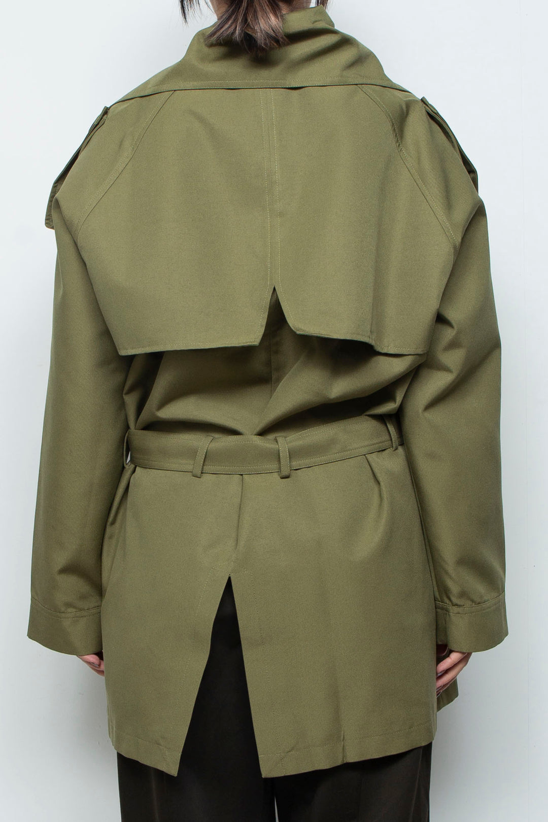 Big bow tie silhouette windbreaker jacket