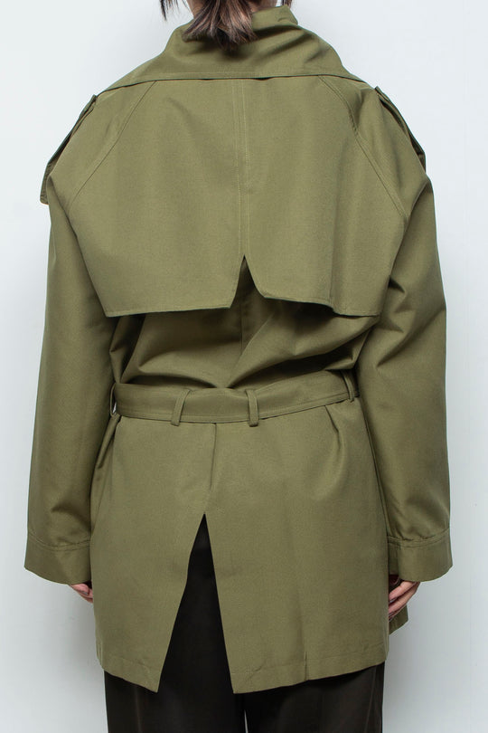 Big bow tie silhouette windbreaker jacket