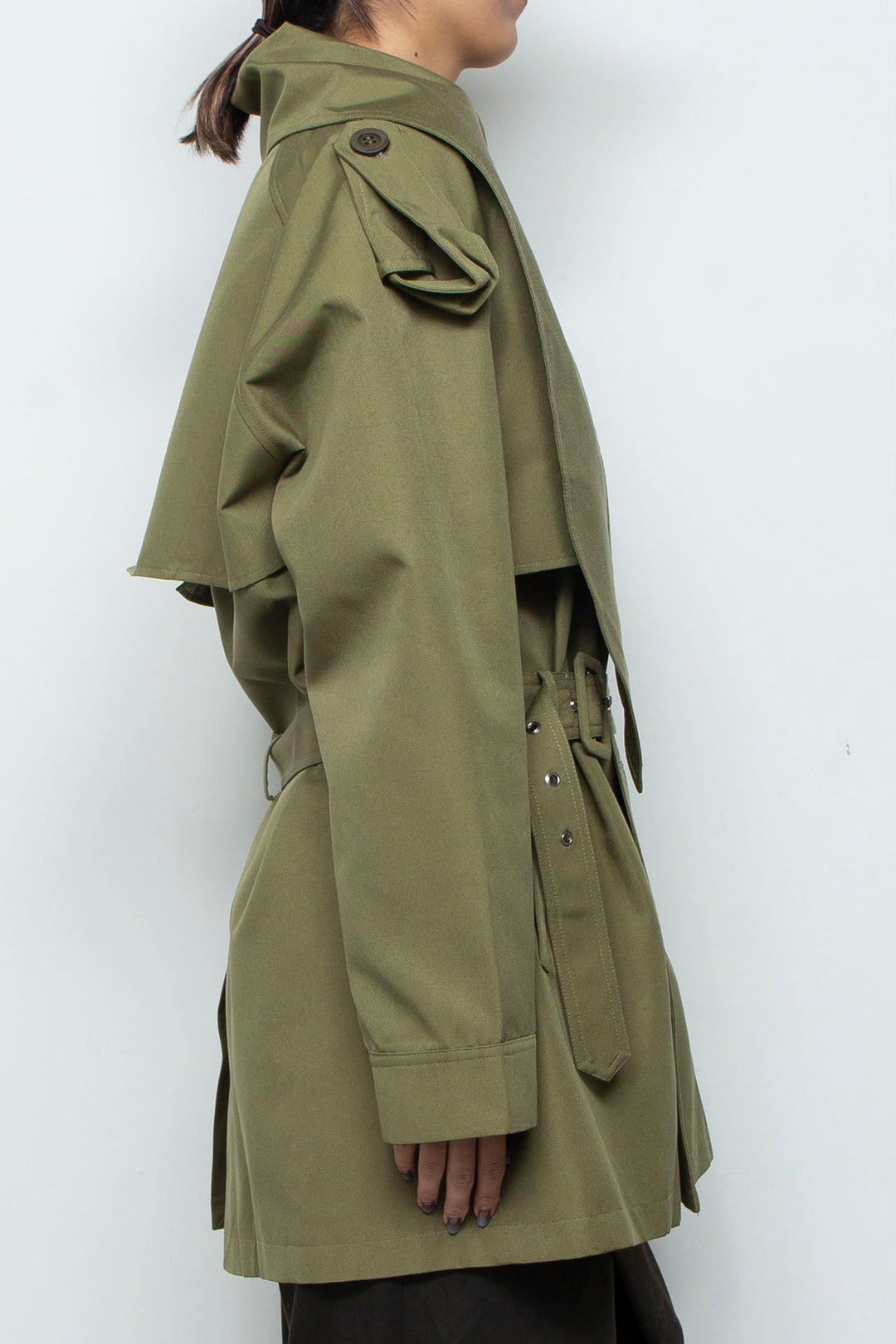 Big bow tie silhouette windbreaker jacket