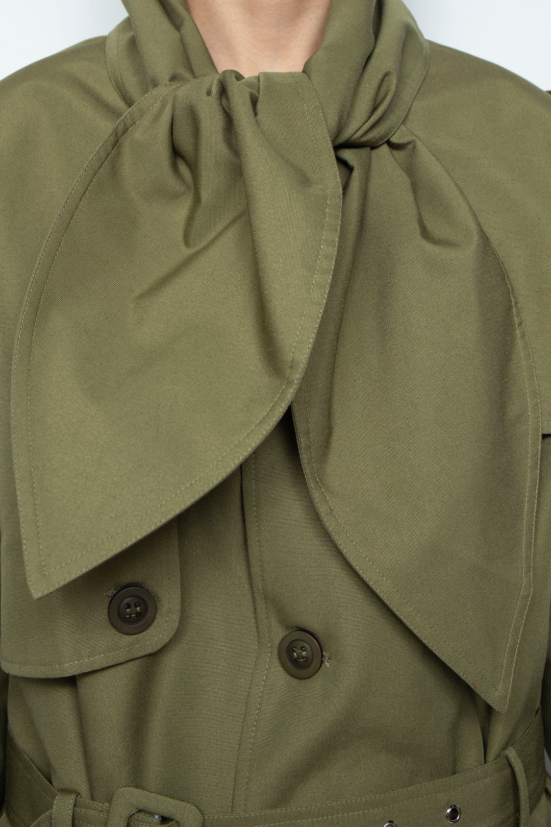 Big bow tie silhouette windbreaker jacket