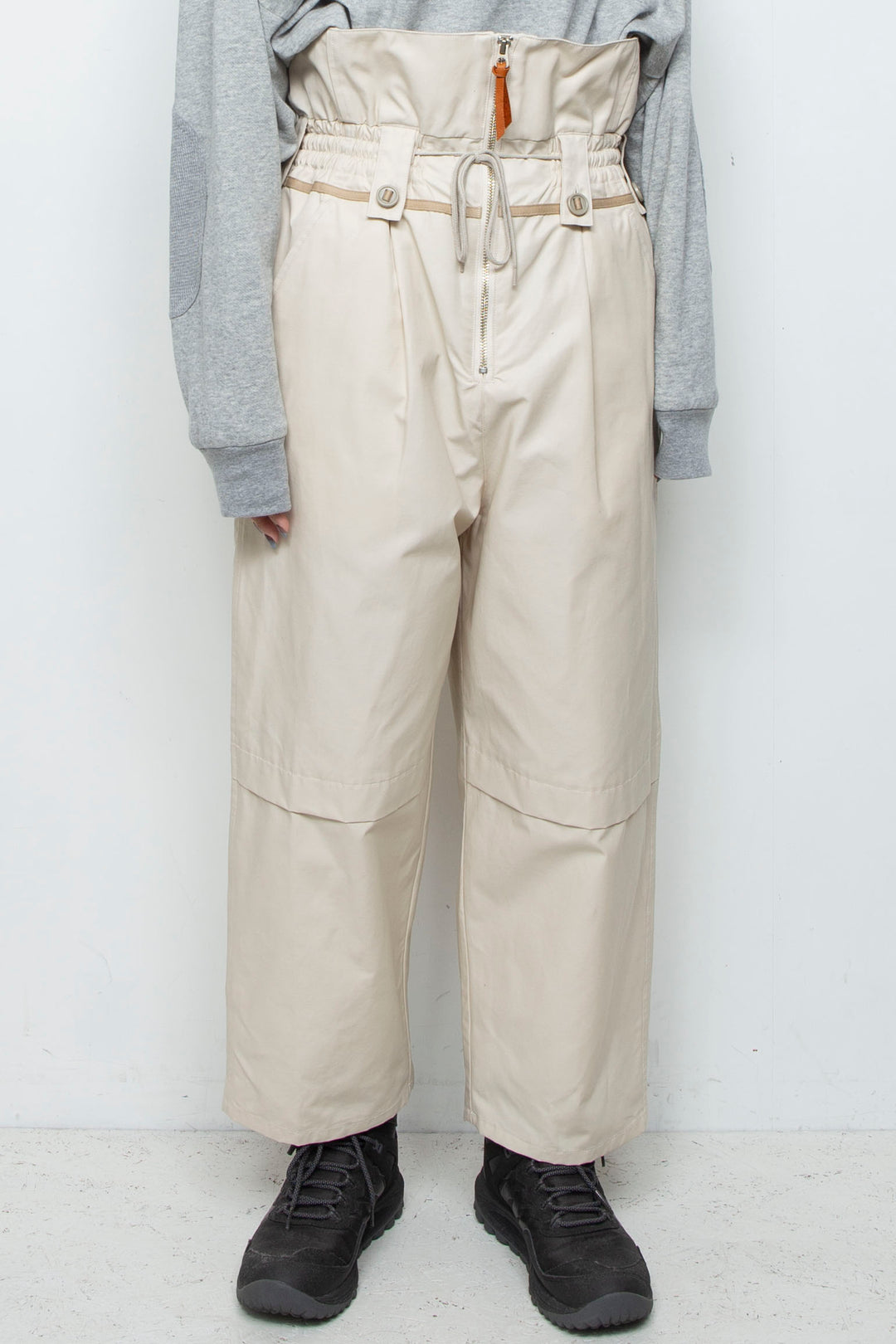 "BIRDLACE" TYPE WFS Modified Front Zip Trousers IVORY