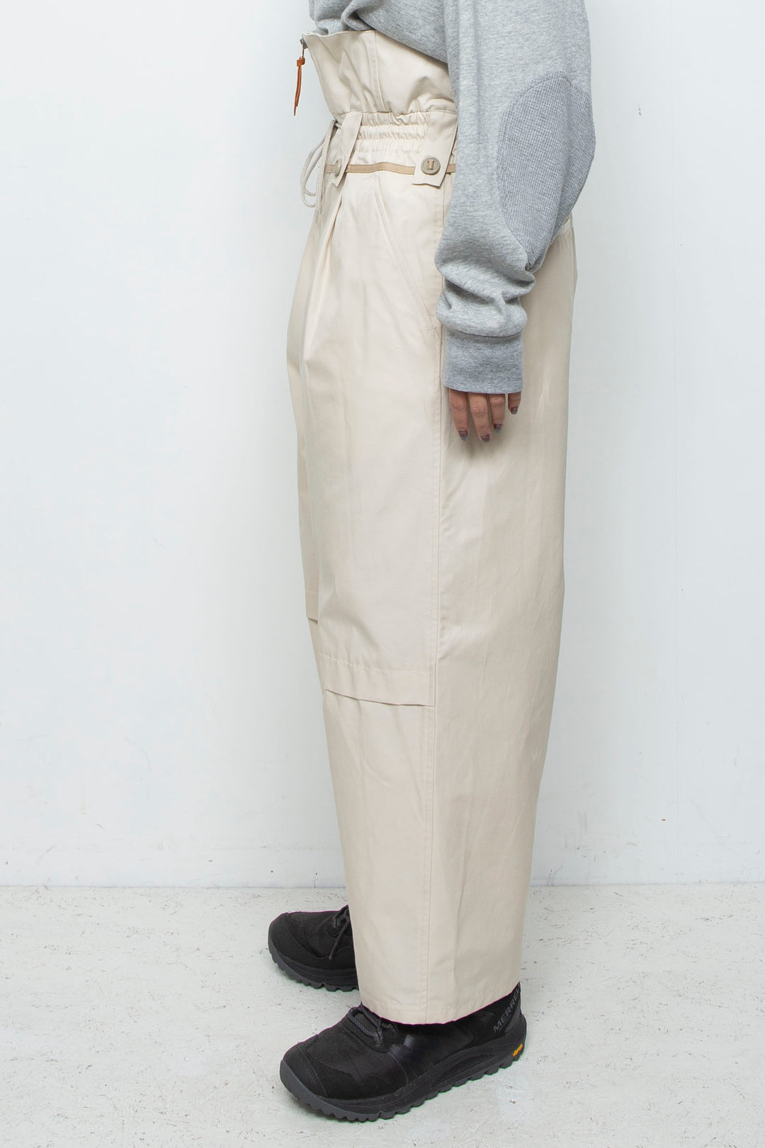 "BIRDLACE" TYPE WFS Modified Front Zip Trousers IVORY