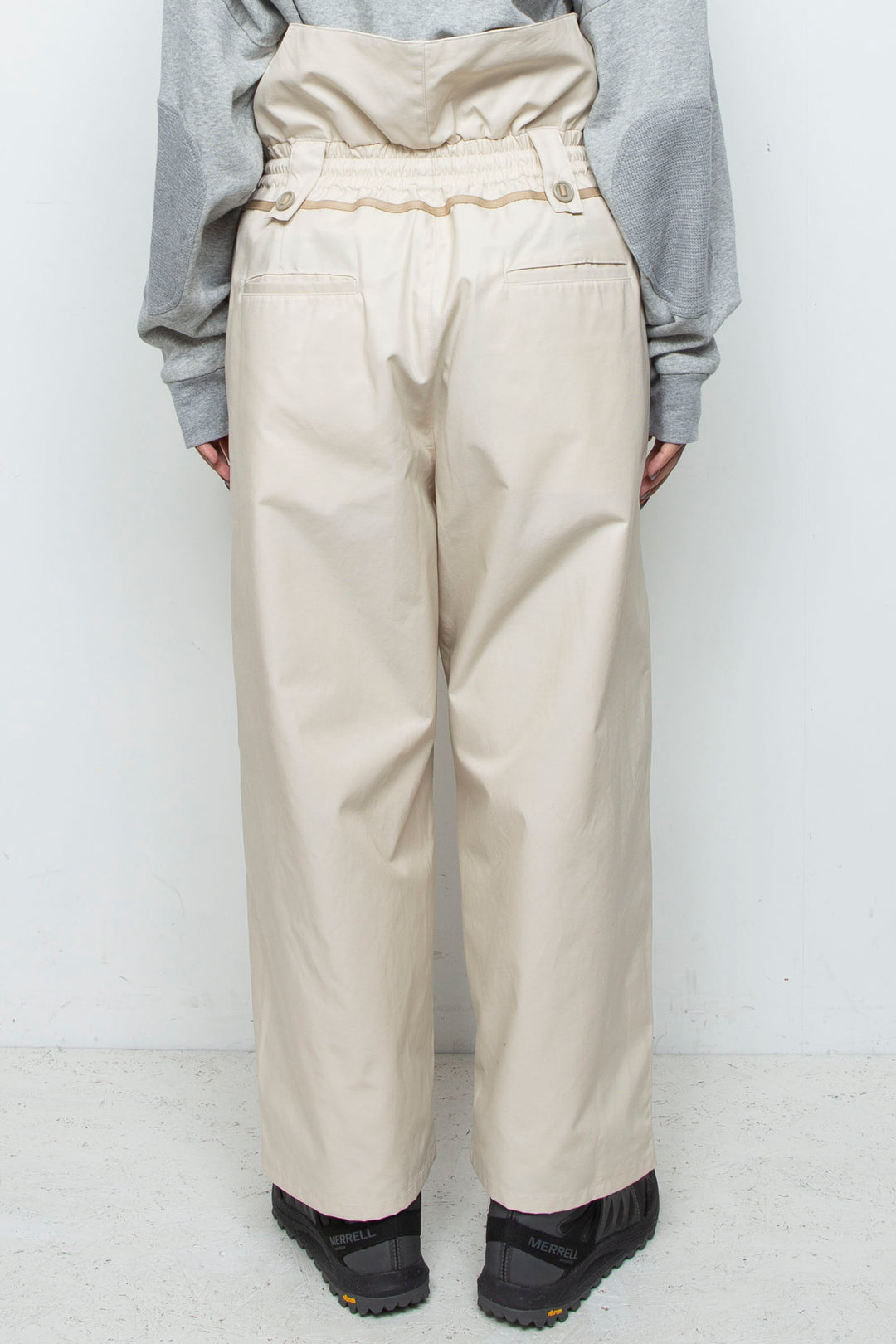 "BIRDLACE" TYPE WFS Modified Front Zip Trousers IVORY