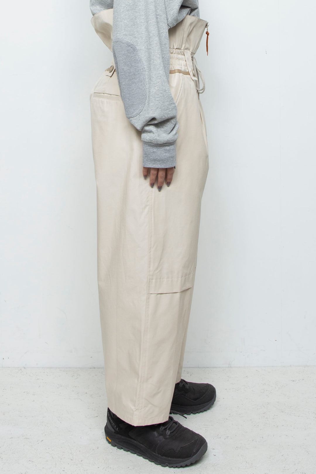 "BIRDLACE" TYPE WFS Modified Front Zip Trousers IVORY