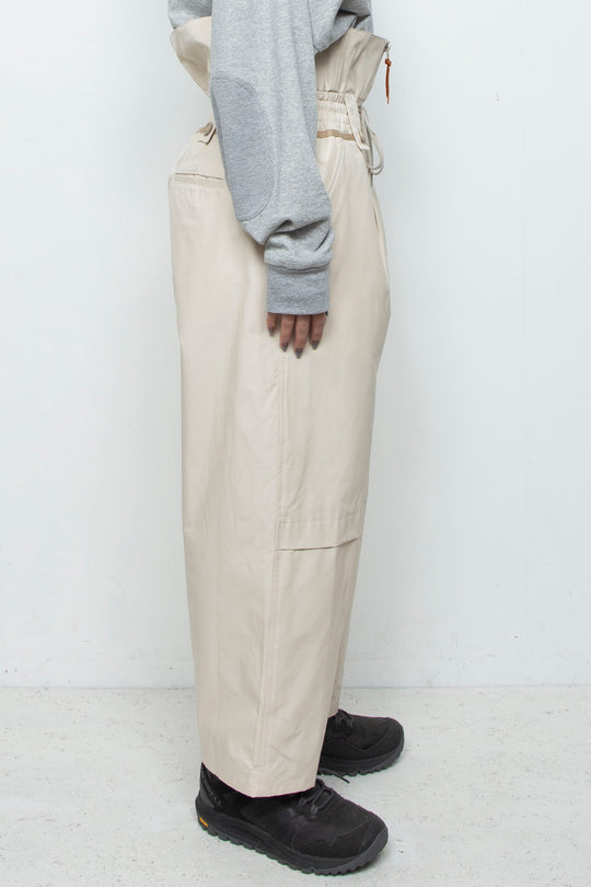 "BIRDLACE" TYPE WFS Modified Front Zip Trousers IVORY