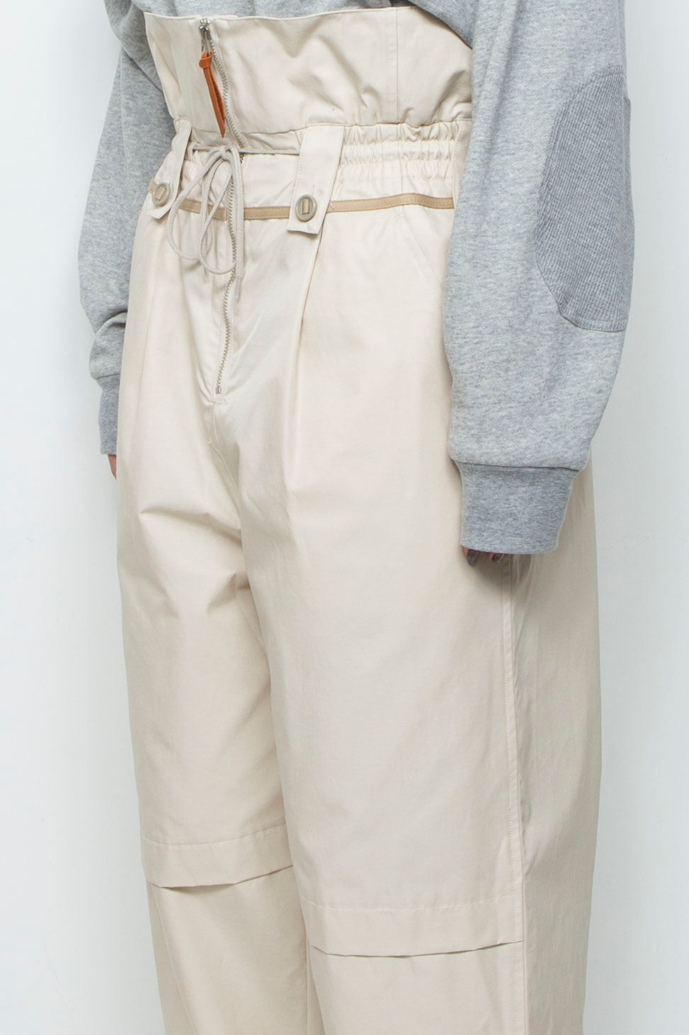 "BIRDLACE" TYPE WFS Modified Front Zip Trousers IVORY