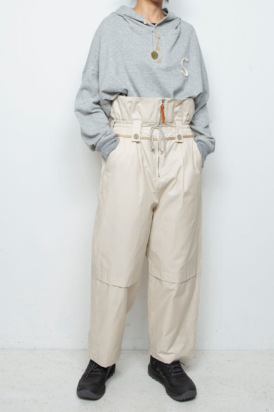"BIRDLACE" TYPE WFS Modified Front Zip Trousers IVORY