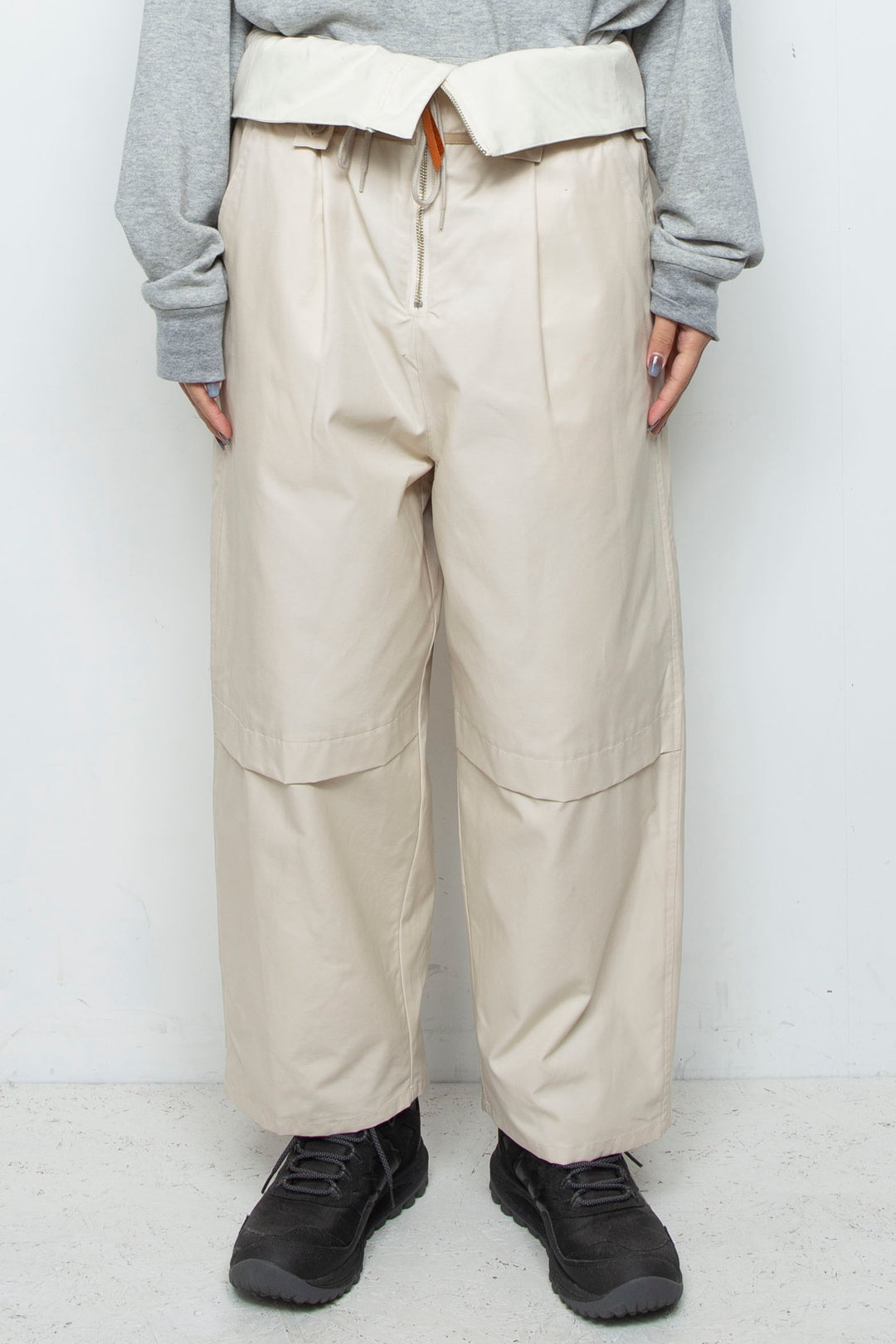 "BIRDLACE" TYPE WFS Modified Front Zip Trousers IVORY