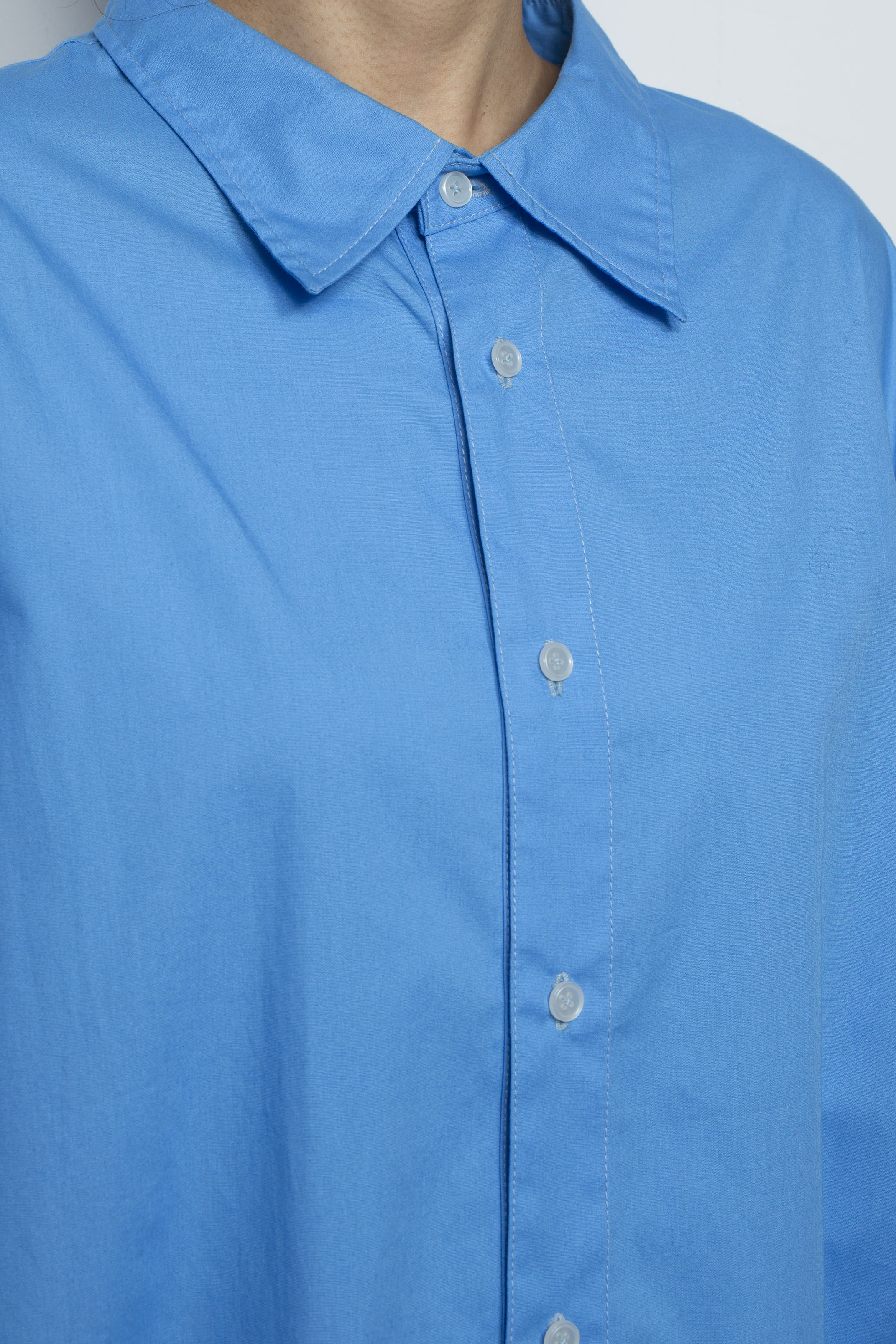 Wing High Slit Long Shirt Blue / raiMu（ライム）通販・店舗 渋谷
