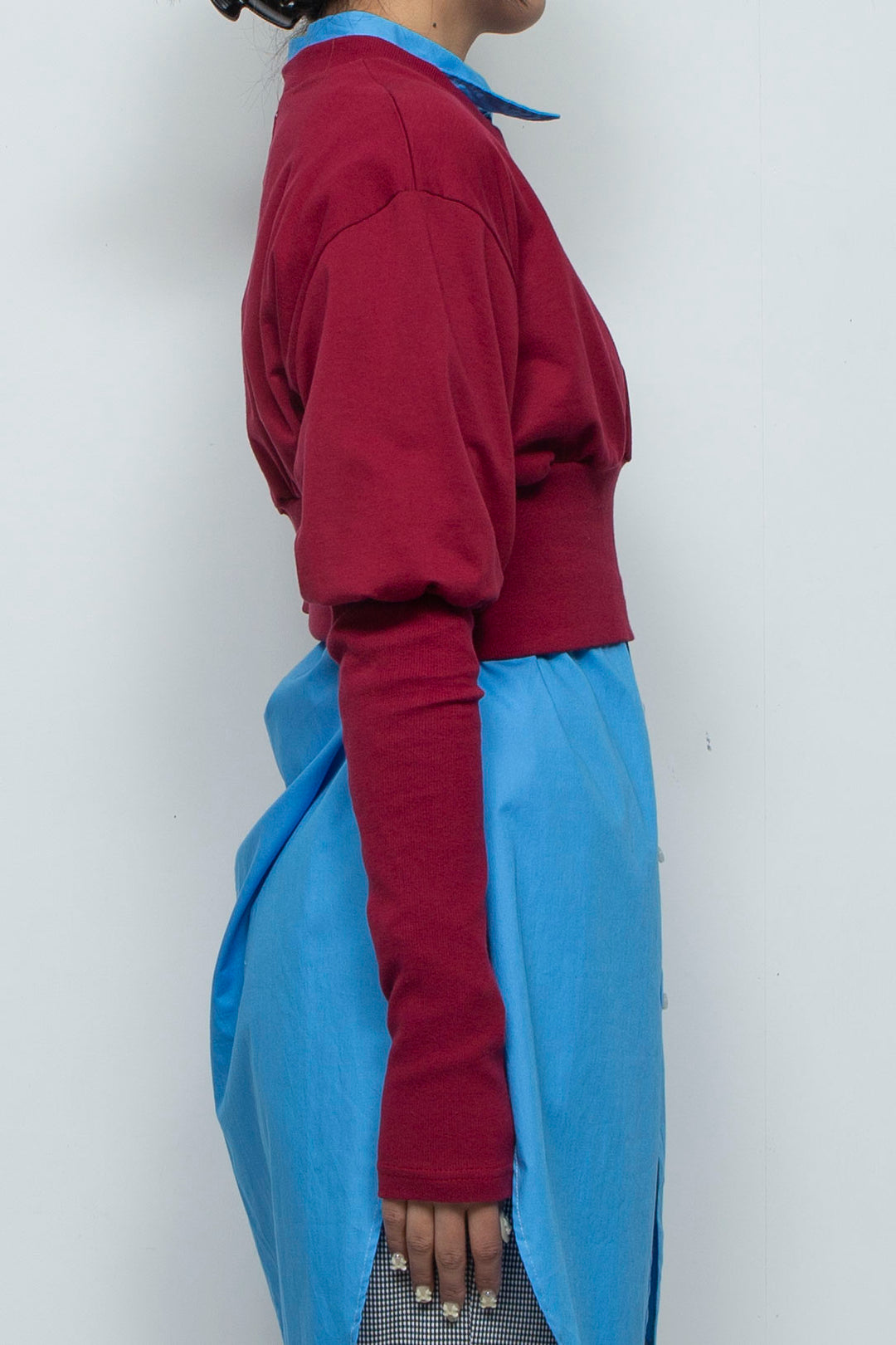 Balloon Short Rib Tops Red