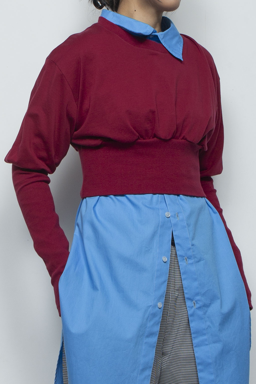 Balloon Short Rib Tops Red