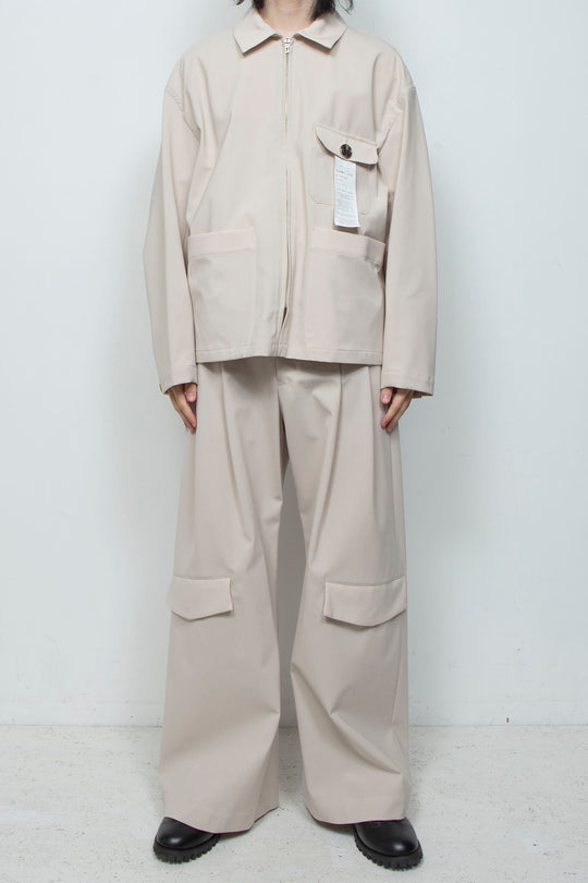 オリジナル3レイヤー シンフラップバギートラウザー NATURAL