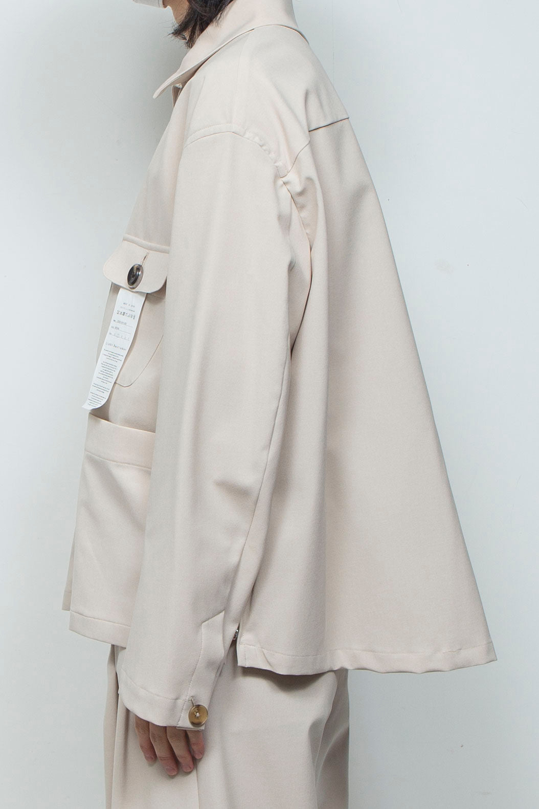 オリジナル3レイヤー ジップフライカバーオール NATURAL