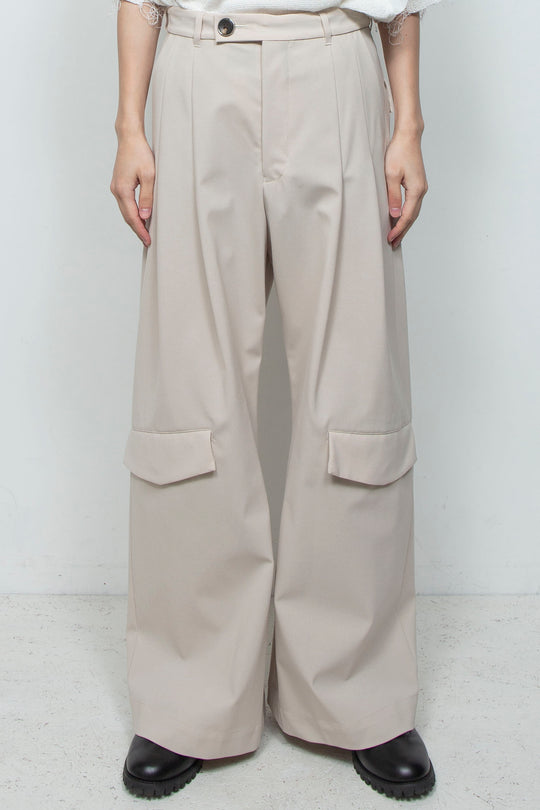 オリジナル3レイヤー シンフラップバギートラウザー NATURAL