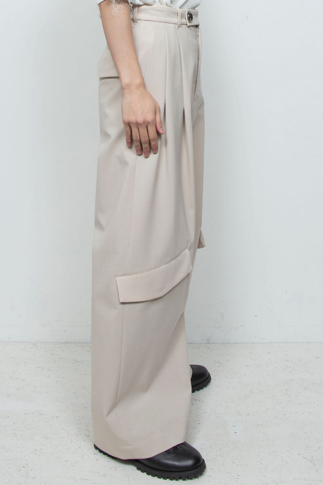 オリジナル3レイヤー シンフラップバギートラウザー NATURAL