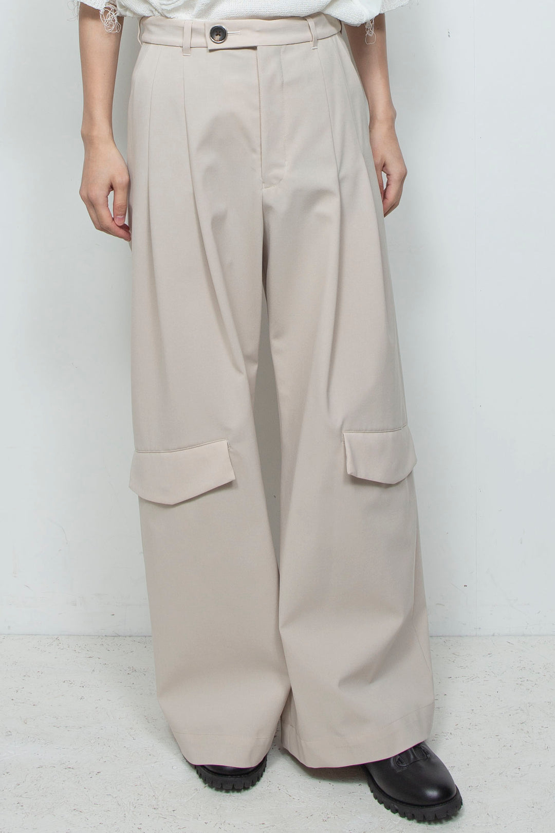 オリジナル3レイヤー シンフラップバギートラウザー NATURAL