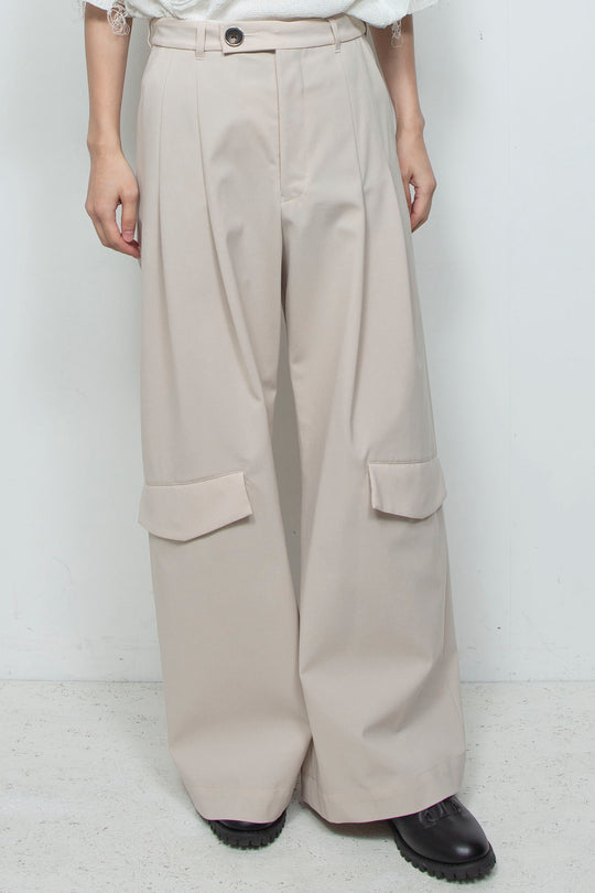 オリジナル3レイヤー シンフラップバギートラウザー NATURAL