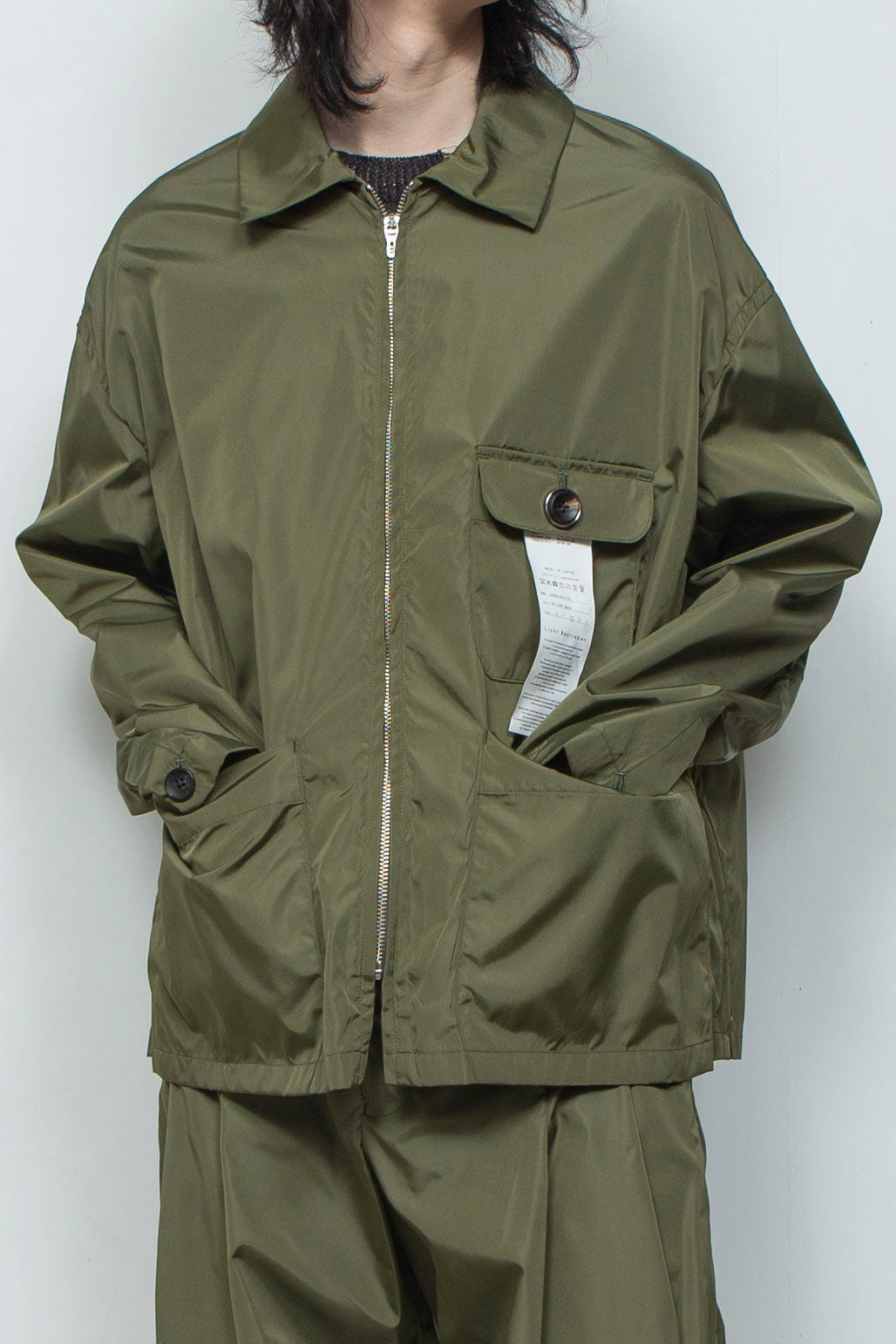 TRUSSAIR®︎ TWILL ジップフライカバーオール MILITARY GREEN