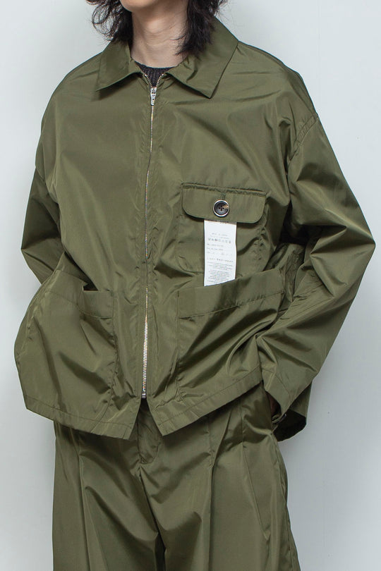 TRUSSAIR®︎ TWILL ジップフライカバーオール MILITARY GREEN