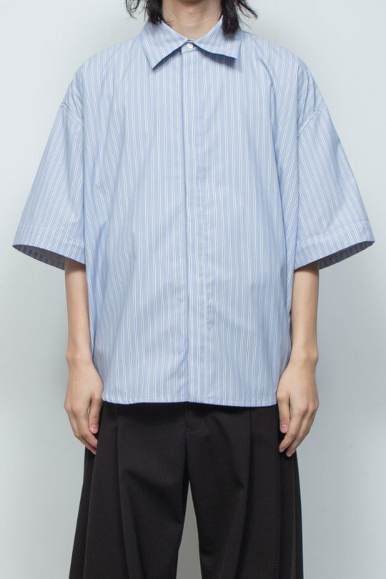 プライムフレックス デタッチャブルスリーブシャツ SAX STRIPE